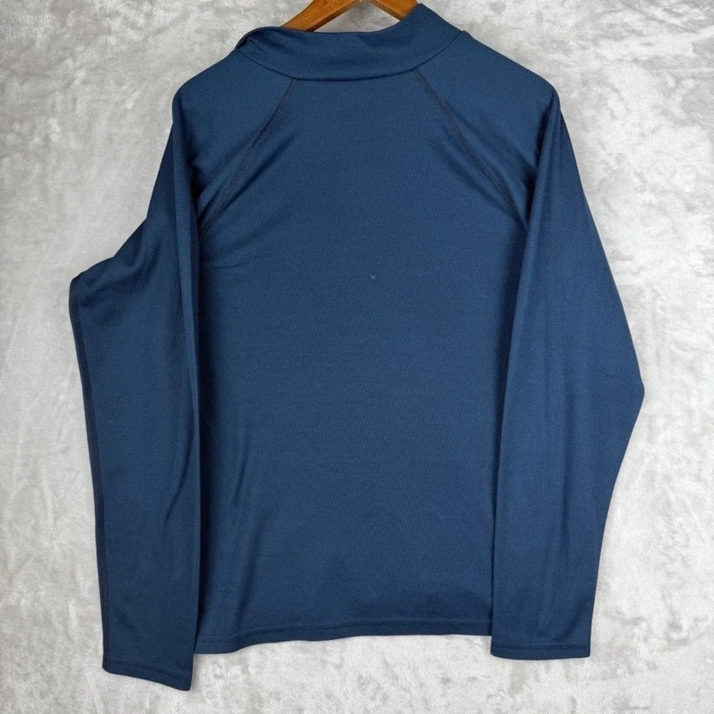 The North‎ Face Mens Long Sleeve 1/4 Zip Pullover Athletic Shirt Blue M
